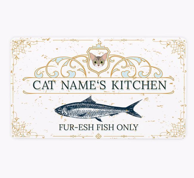 Fur-esh Fish Only: Personalized {breedFullName} Metal Sign
